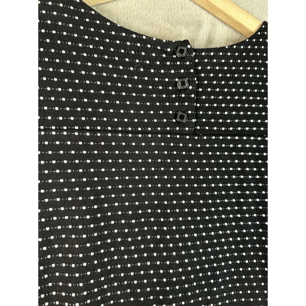 Anthropologie Maeve Women's Black/White Polka Dot Dress Lined‎ Medium - Picture 10 of 15